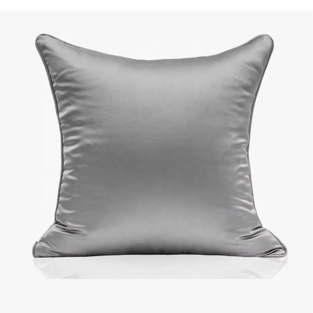 Set of 2. Luxurious 22X22 Jacquard Silver Rain pillow cover Set W.
